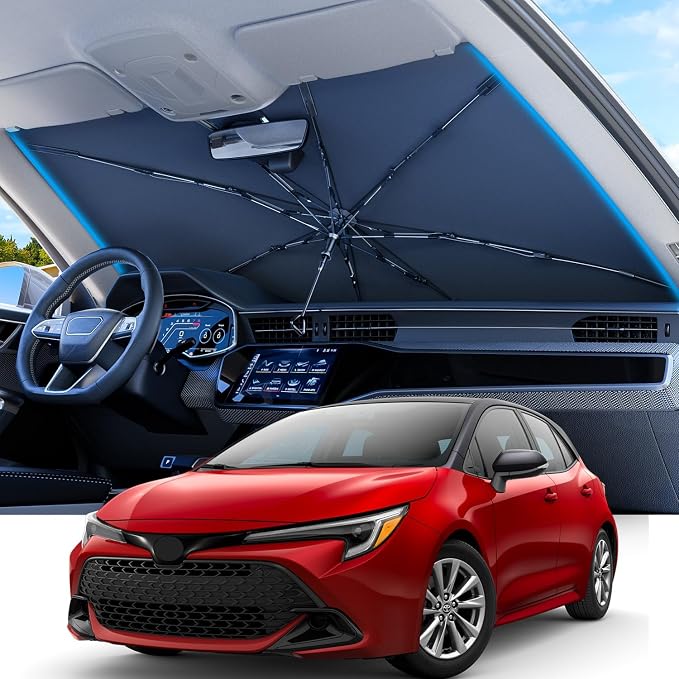 REEVAA 2025 Upgraded Car Windshield Sun Shade Umbrella Protect Interior by REEVAA