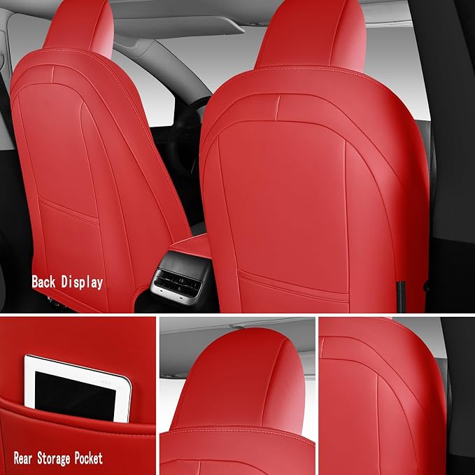 Tesla Model Y Seat Cover Full Set, Faux Leather Tesla Car Seat Cover, Perfect - Image 6