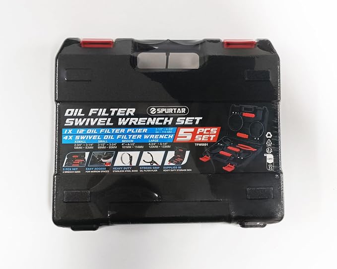 Spurtar Swivel Oil Filter Wrench Set of 5 Adjustable Wrench 2-3/4" to 5-1/4" - Image 10