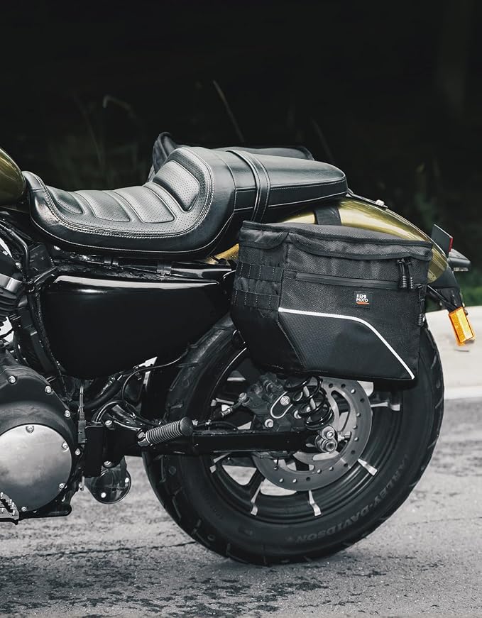 KEMIMOTO Upgrade Motorcycle Saddle Bags Middle-Sized Throw Over Saddlebags - Image 7