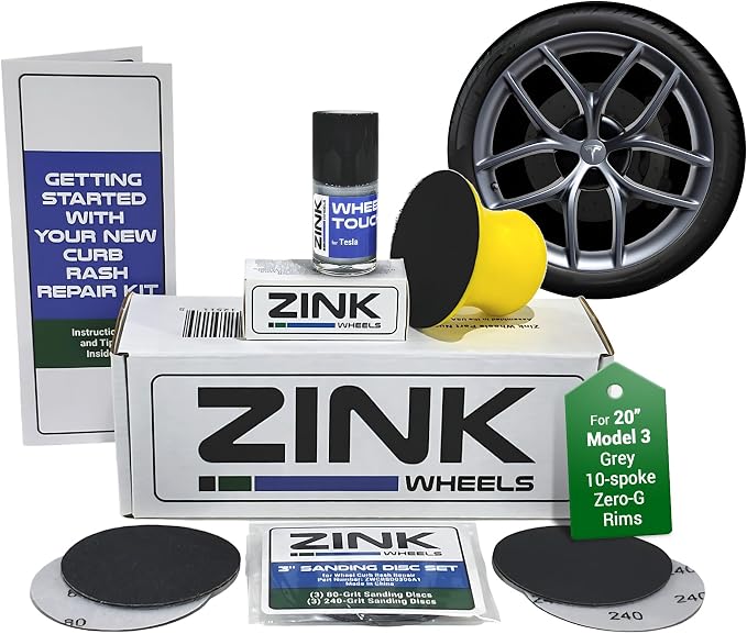 Premium Tesla Wheel Curb Rash Repair Kit by ZinkWheels