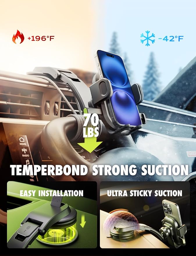 Bracketron OneClick Dashboard Cell Phone Holder - Image 5
