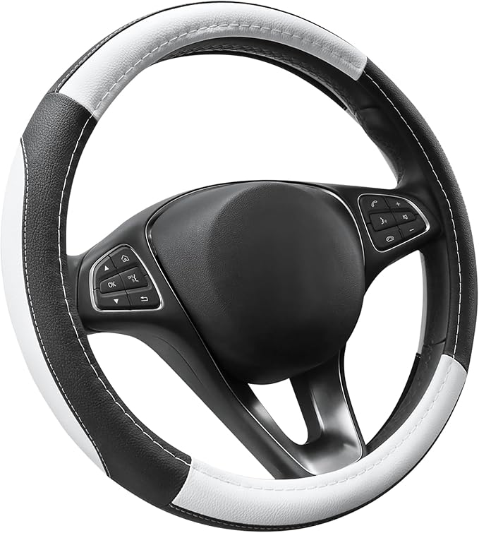 SEG Direct Car Steering Wheel Cover Universal Standard Size 14.5-15 inch by SEGDirect