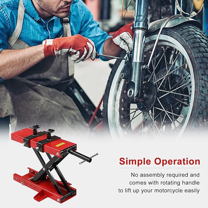 TUFFIOM 1100LBS Motorcycle Scissor Lift Jack, Height Adjustable - Image 5