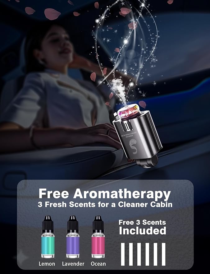 Retractable Car Charger USB C Fast Charging 120W, Car Accessories Cigarette - Image 4