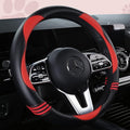 Car Steering Wheel Covers for Women Girl Padded Carbon Fiber PU Leather Cute by HighnessHwoo