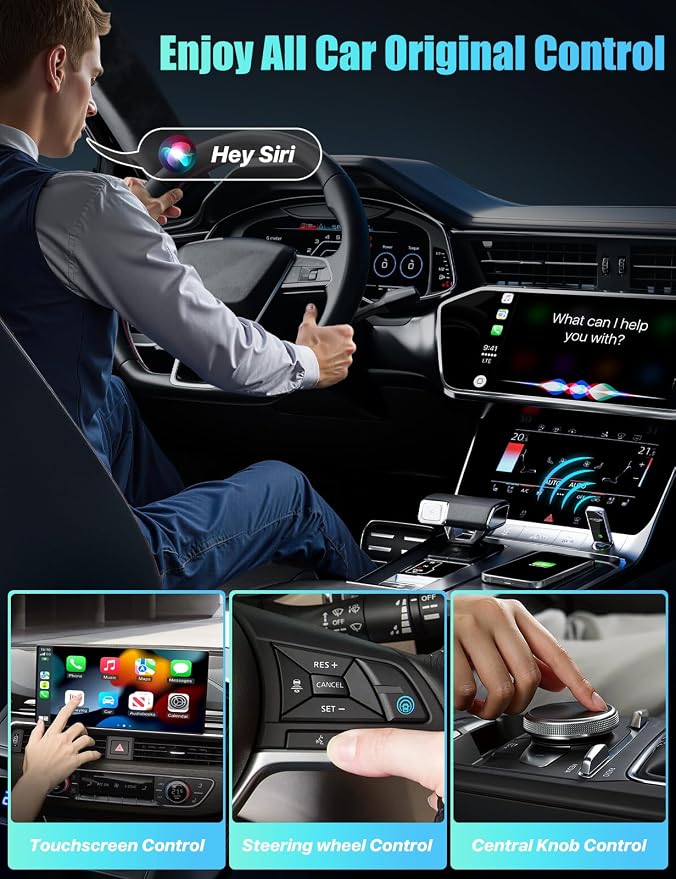 ZIUMIER Wireless CarPlay Adapter, Convert OEM Wired to Wireless CarPlay Dongle - Image 7