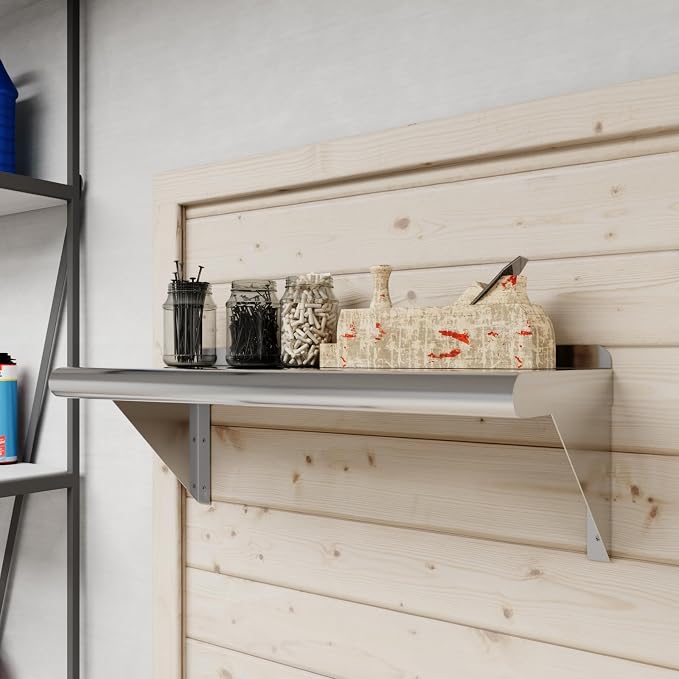 AmGood 24" Long X 10" Deep Stainless Steel Wall Shelf | NSF Certified | - Image 5