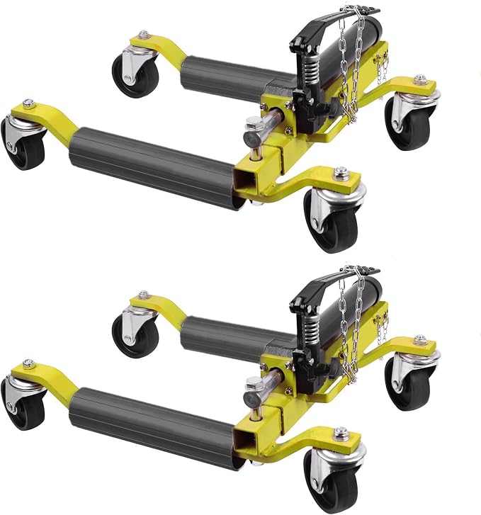 2 Pcs Car Wheel Dolly with Hydraulic Tire Jack, 1500LBS Capacity Trailer Dolly by GarveeTech