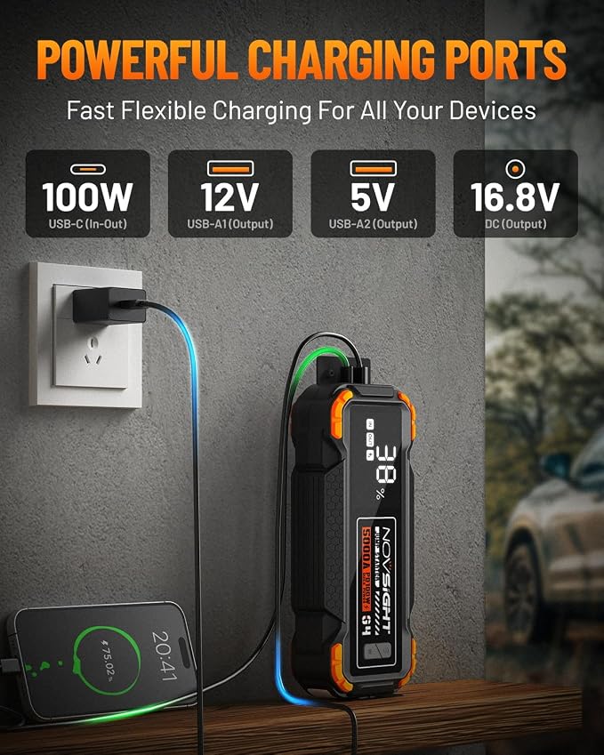 NOVSIGHT Car Battery Jump Starter - Image 7
