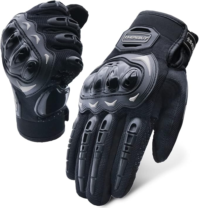 Motorcycle Gloves Touch Screen Full Finger Riding Gloves Knuckle Protection by UHEREBUY
