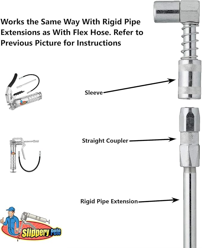 Slippery Pete 90 Degree Grease Coupler Snaps on to Grease Fittings in Tight - Image 4