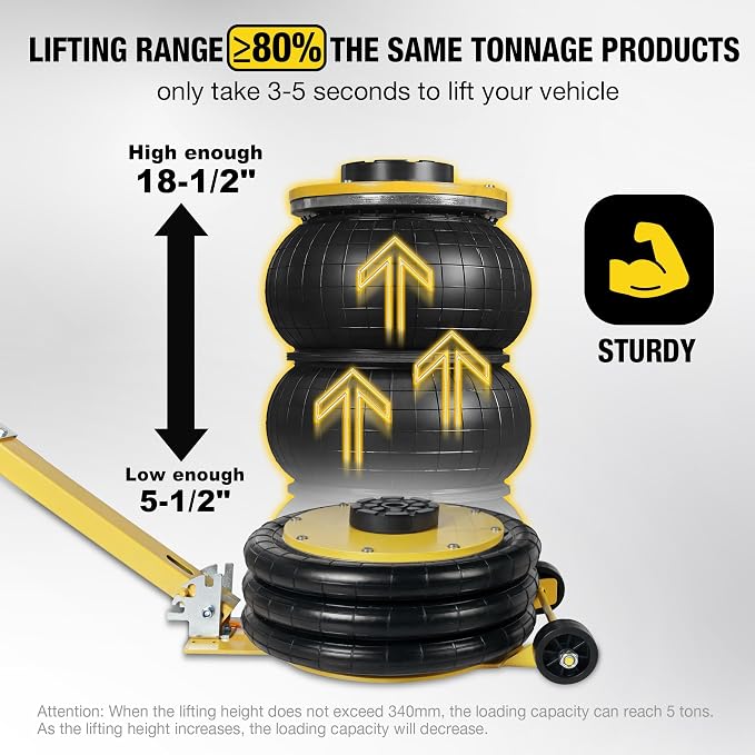 YELLOW JACKET Air Jack 5 Ton Airbag Jack - Image 4