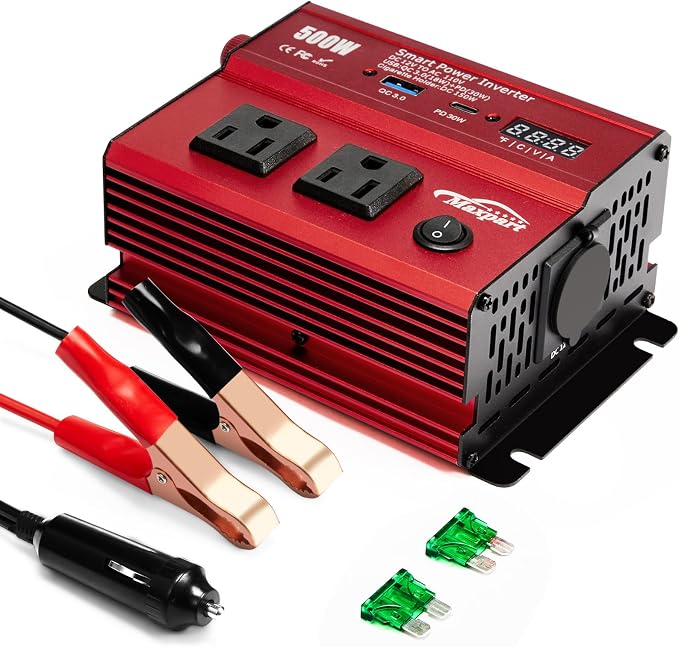 500W Power Inverter, Car/Light Truck 12V DC to 110V AC Converter USB and 3.0A by TwingRepublic