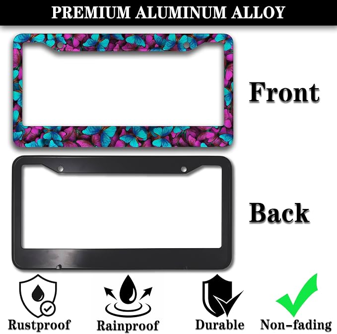 License Plate Frames Multicolor Car Plate Frame - Image 3