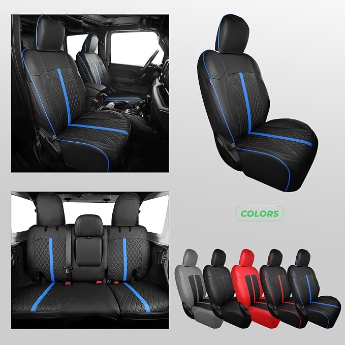 for Jeep Wrangler Seat Covers 4Door JL 2018 2019 2020 2021 2022 2023 2024 2025 - Image 8