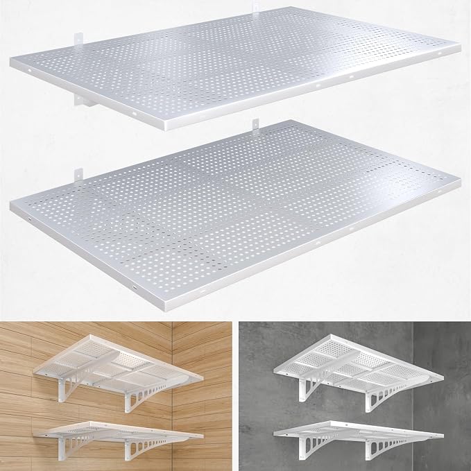2-Pack 2x3ft Heavy Duty Garag e Wall Shelving, 500 lbs Load Capacity, Garage by Yifro