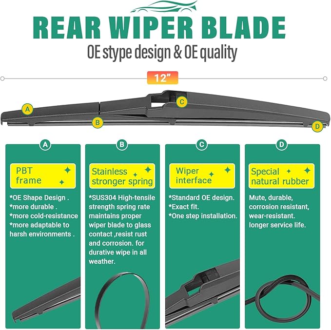 24" 17" 12" Windshield Wiper Blades Replacement - Image 4