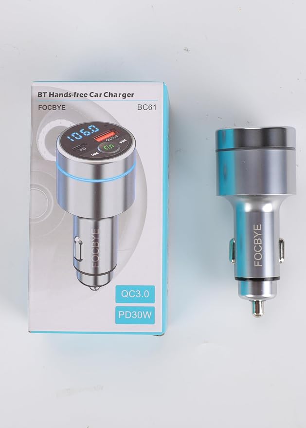 FM Transmitter for Car Bluetooth 5.3, All-Metal PD 20W & QC3.0 18W Fast Charger - Image 8