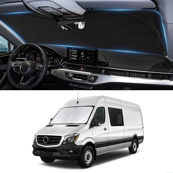 Custom Fit Benz Sprinter Windshield Sunshade - Image 2