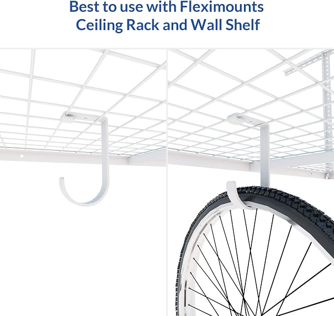 FLEXIMOUNTS 4 Pack Add On Storage Flat Hook Accessory - Image 5