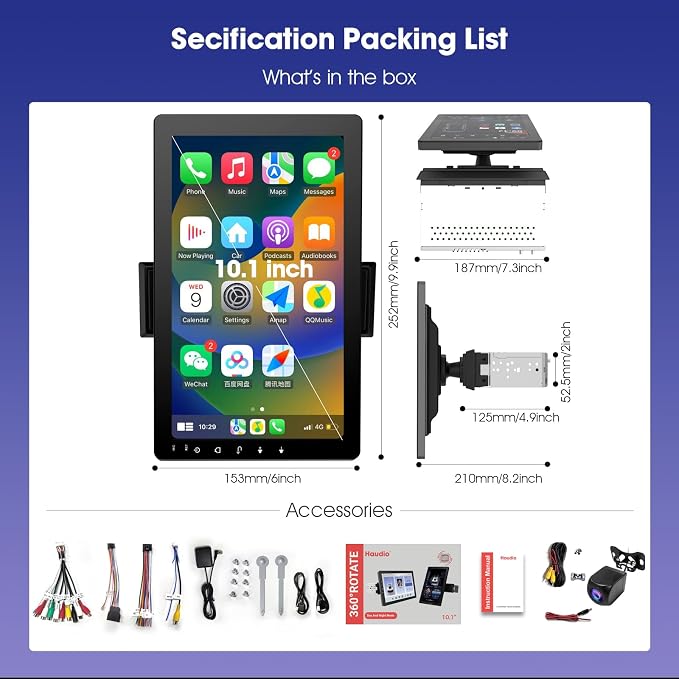 10.1 Inch Rotatable Carplay Screen - Image 8