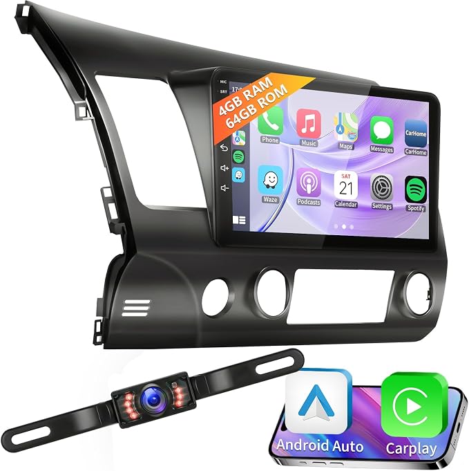 4G+64G Android 13 Car Radio for Honda Civic 2006-2011 by YUANTING