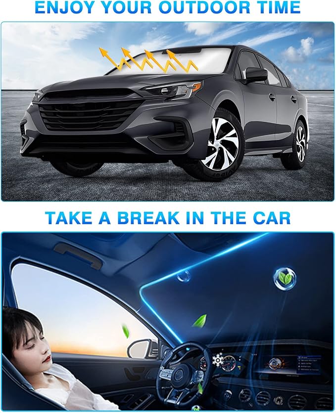 KUST Windshield Sun Shade for Subaru Legacy 2020-2025 Window Shade Sun Visor - Image 7