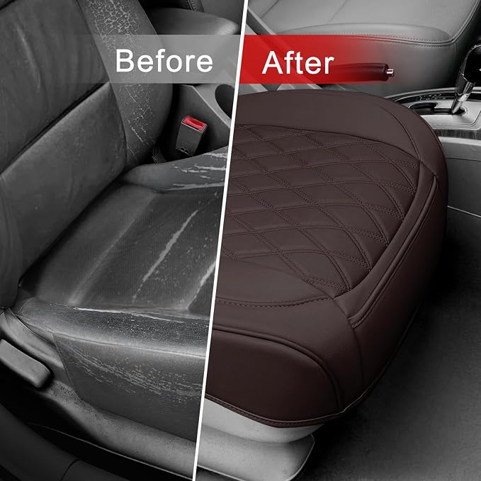 1 Pack Leather Front Car Seat Cover Bottom Car Seat, Anti-Slip and Full Wrap - Image 5