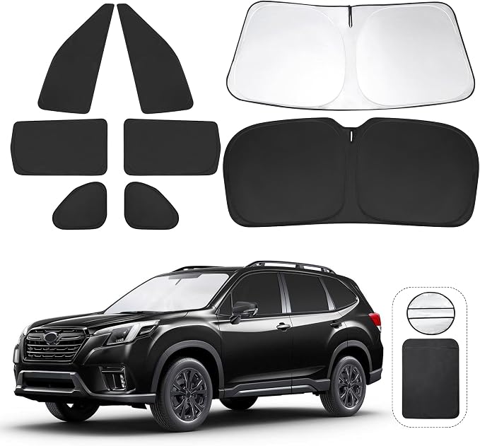 TINGLU Window Shades for Subaru Forester 2019-2024 Accessories Car Side Full by TINGLU