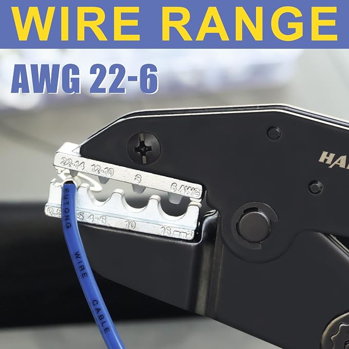 haisstronica Crimping Die for Non-Insulated Terminals, 22-6 AWG - Image 3