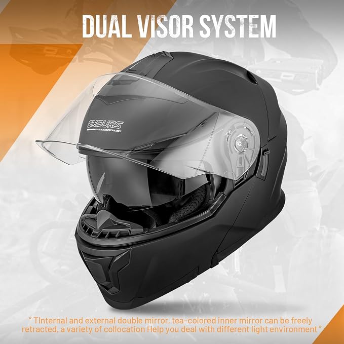 Modular Motorcycle Helmets Full Face Flip up Street Bike Motorcycle Helmet - Image 7