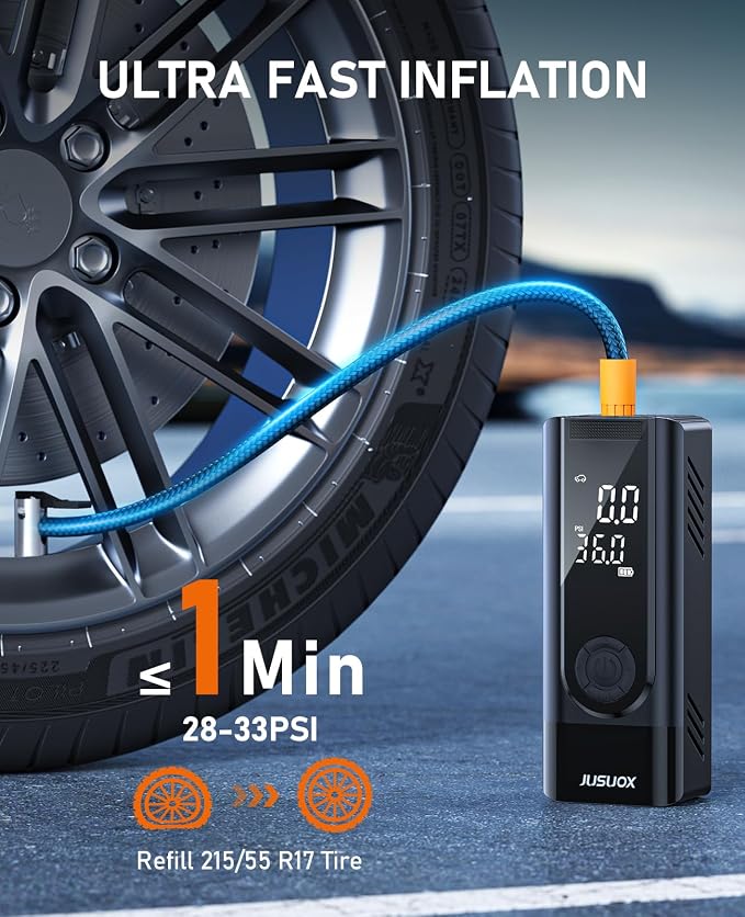 Tire Inflator Portable Air Compressor, 150PSI Cordless Air Pump - Image 2