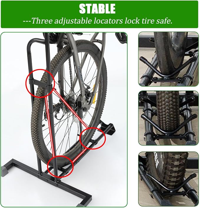 Bike Stand, Vertical Bike Rack For Indoor Bike Storage, Upright Bicycle Stand - Image 4