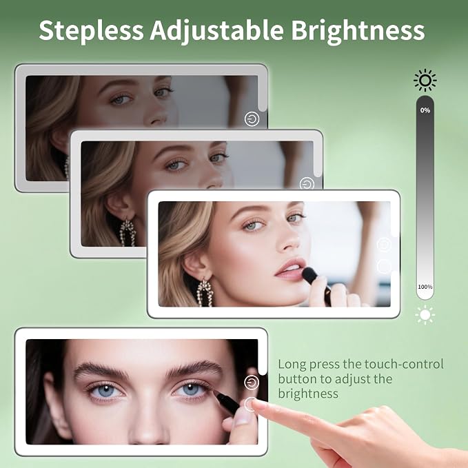2 Pcs Car Sun Visor Vanity Mirror, Dimmable Rear View Visor Makeup Mirror - Image 4