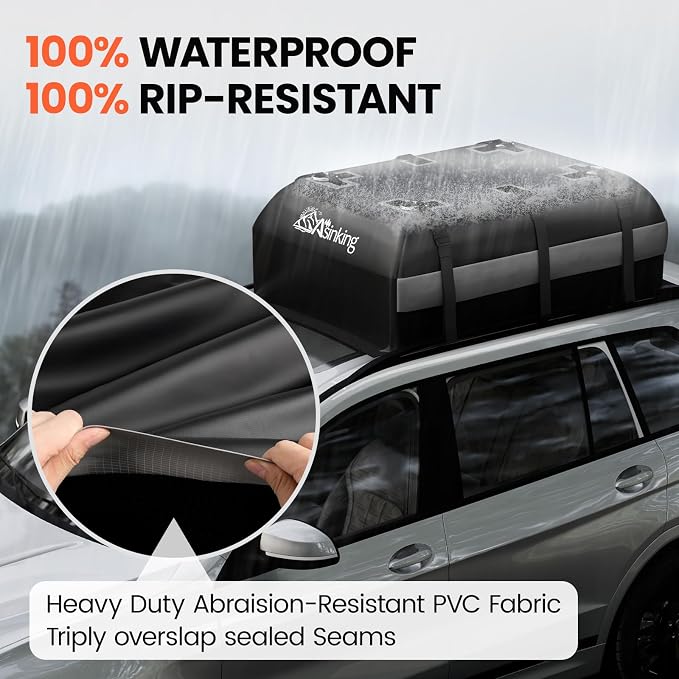 Asinking Car Rooftop Cargo Carrier Bag - Image 3