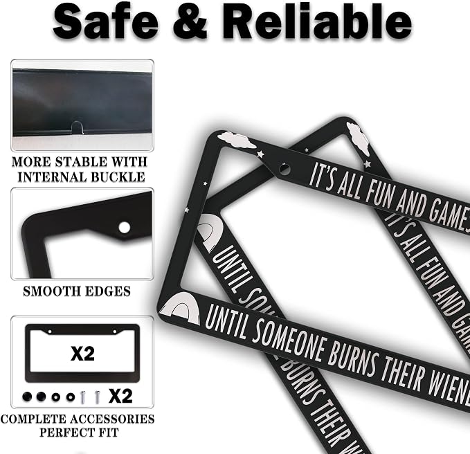 License Plate Frames License Plate Covers It’s All Fun and Games Until Someone - Image 4