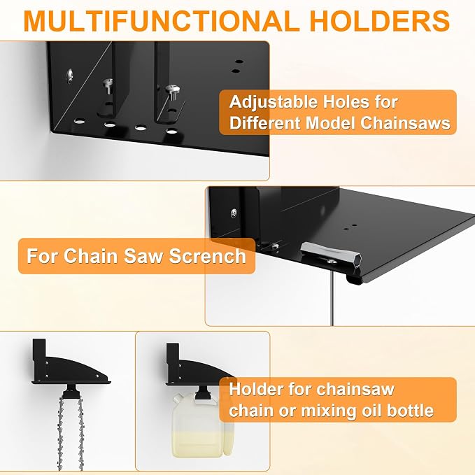 Chainsaw Holder, Chainsaw Wall Mount Compatible - Image 3