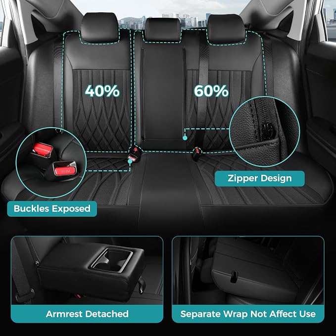 Seat Covers for Honda Civic Hatchback EX, Sport Touring, EXL 2016 2017 2018 - Image 4