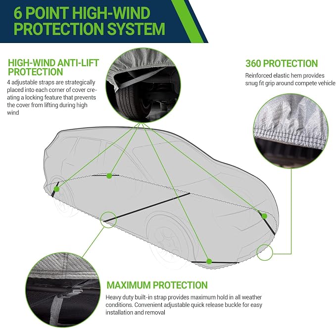 All Weather Waterproof Truck Cover, 7-Layer Non-Woven Cotton Truck Covers - Image 3