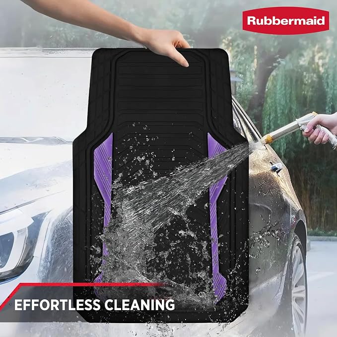 Rubbermaid Car Floor Mat, Heavy Duty All-Weather Car Mats Full Set - Image 5