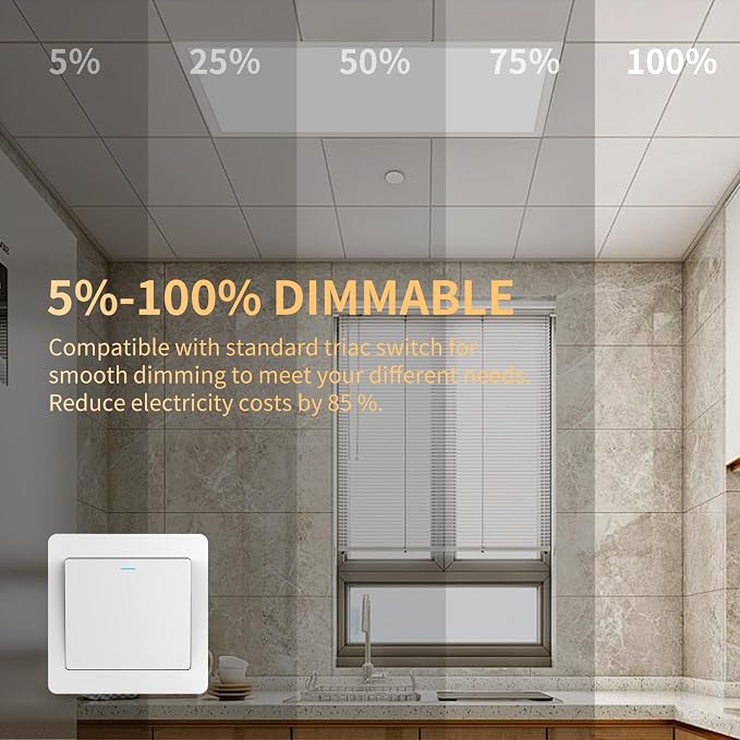 2X4 Led Flat Panel Light, 0-10V Dimmable, 3000K/4000K/5000K, 30W/40W/50W - Image 4
