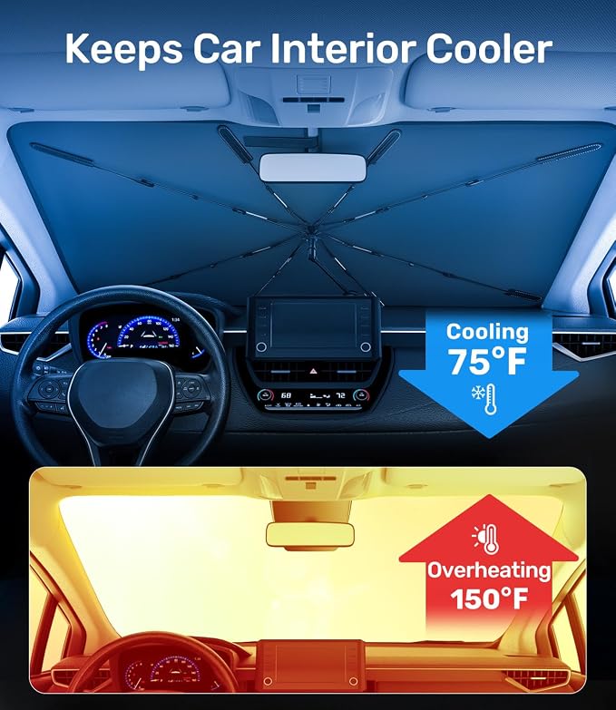 Zanch 2025 Upgraded Car Windshield Sun Shade - Image 2