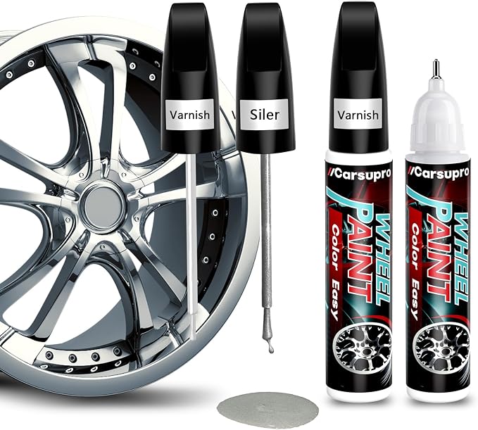 Silver wheel Touch Up Paint. Wheel Scratch Repair Pen. Car Rim Paint Pen Quick by Carsupro