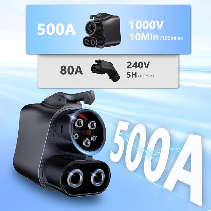 NACS to CCS1 EV Adapter – 500A / 1000V – Fast DC Charging - Image 3