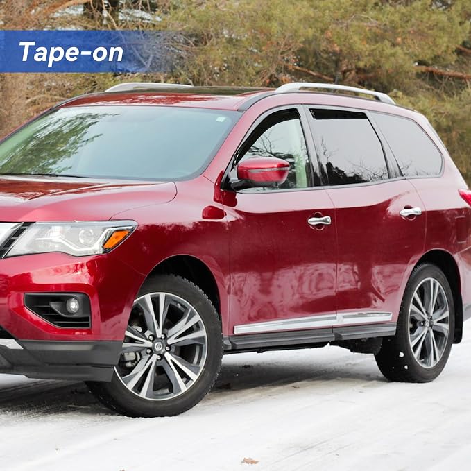 Window Visors Rain Guards for 2013-2021 Nissan Pathfinder, Out-Channel Window - Image 3