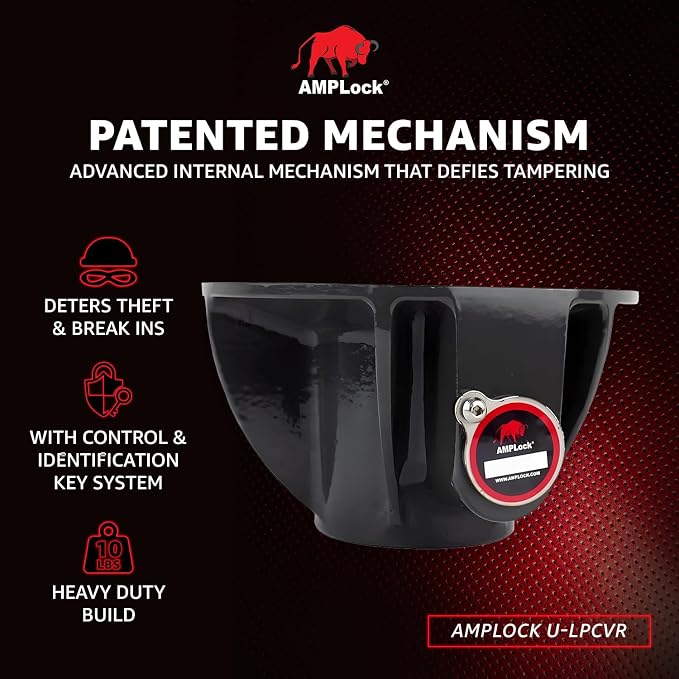 AMPLock - U-LPCVR Heavy Duty 5th Wheel Lock, Patented Cylinder Lock, Travel - Image 2