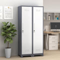 GREATMEET Slim Lockable Garage Storage Cabinet, Narrow Broom Storage Closet by GREATMEET