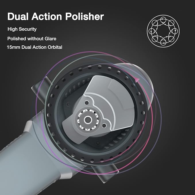 WORKPRO Buffer Polisher, 6-inch 1080W Dual Action Random Orbital Polish Kit - Image 5