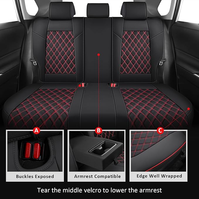 MIROZO Car Seat Covers for Toyota Rav4, Waterproof Rav4 Seat Covers Compatible - Image 5